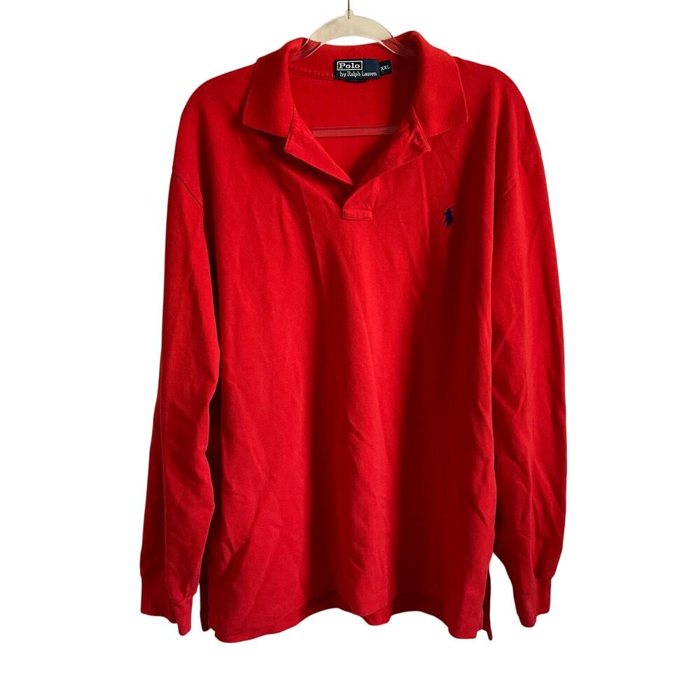 Polo Ralph Lauren Men’s Long Sleeve Bright Orange Polo - Size 2X